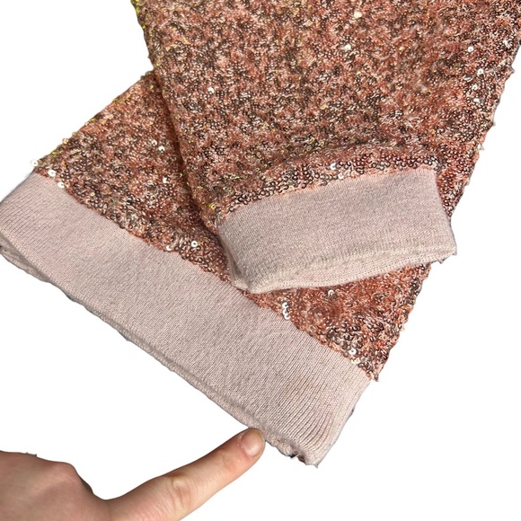 Epic Threads Gold Sequin Jacket zip up - Picture 5 of 6